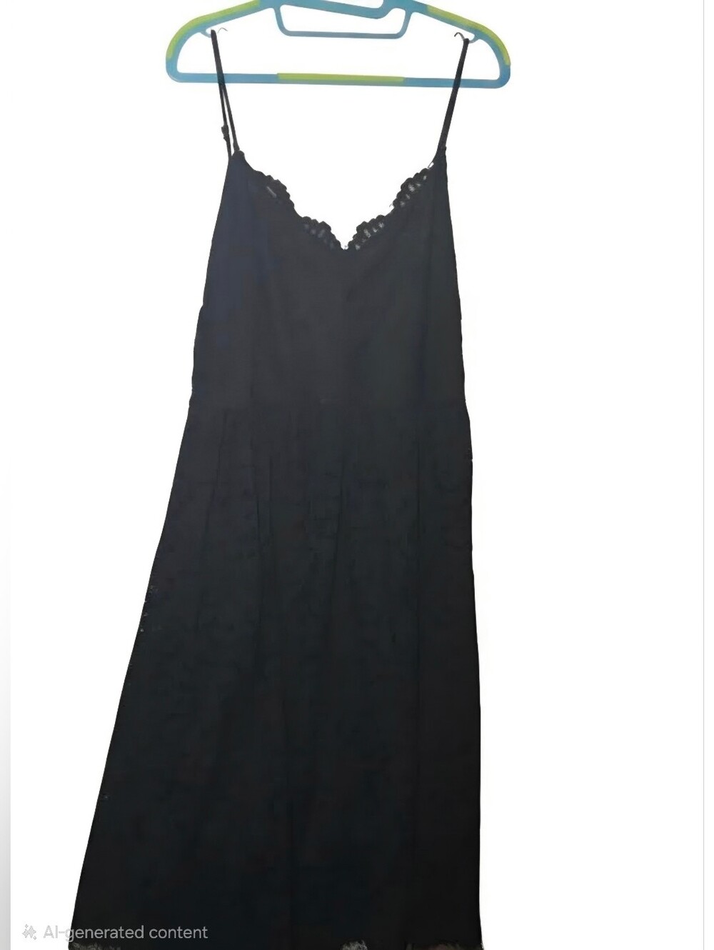Express Black Lace Midi Dress Spaghetti Straps - Picture 2 of 10